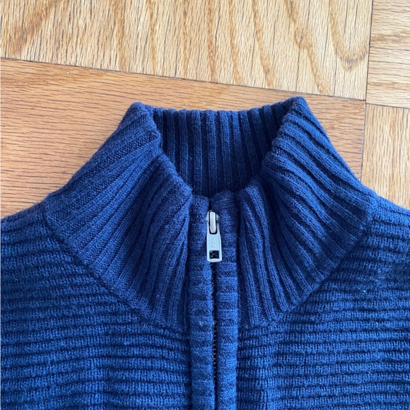 Blue Calibrate Wool Blend Zip-Up Sweater – Size Small - Picture 3 of 8